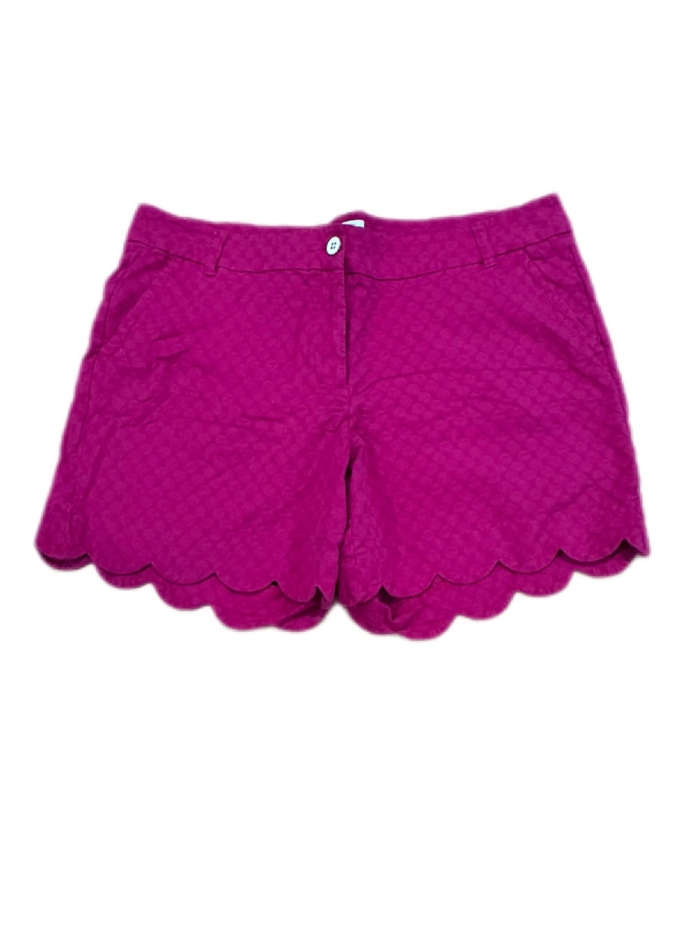 crown & ivy Magenta Shelby Scallop-Hem Shorts